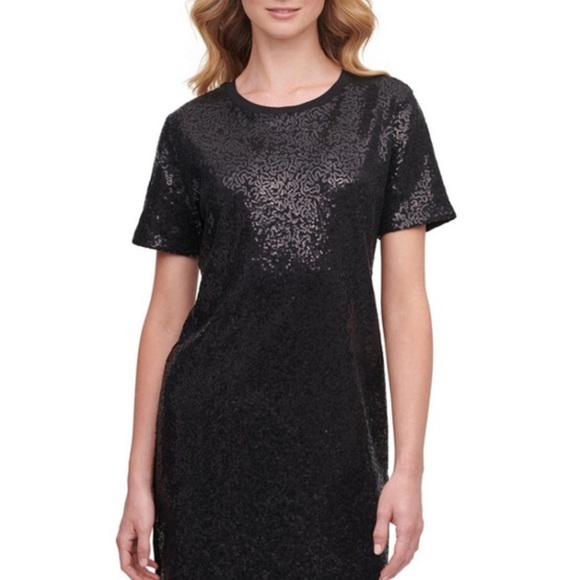 square neckline dress black Lace Accent HILDA US Size:5.5 silky Black Slip Dress V
